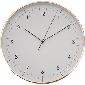 LUUK LIFESTYLE Silent Quartz wall Clock, Nordic and Minimalist Design, Interior Decoration for Living Room, Kitchen, Bedroom, White and Gold