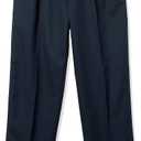 Amazon Essentials Men's Classic-Fit Expandable-Waist Pleated Dress Pant (36W x 28L, Navy)