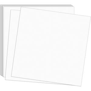 White Cardstock 12x12inch Card Stock Cover Paper 50 Sheet 85lb / 230gsm Thick Craft Paper for Scrapbooking, Home, School, Office, Craft Painting Art Works