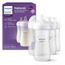 Philips Avent Natural Baby Bottles with Natural Response Nipples (Fast Flow, Flow 4), 11oz, 4-Pack, SCY906/04