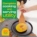 Riveira Cherry Wooden Cooking Utensils Set of 9 Premium Quality, Non-Toxic, Heat-Resistant Wooden Spoons and Spatulas for All Cookware