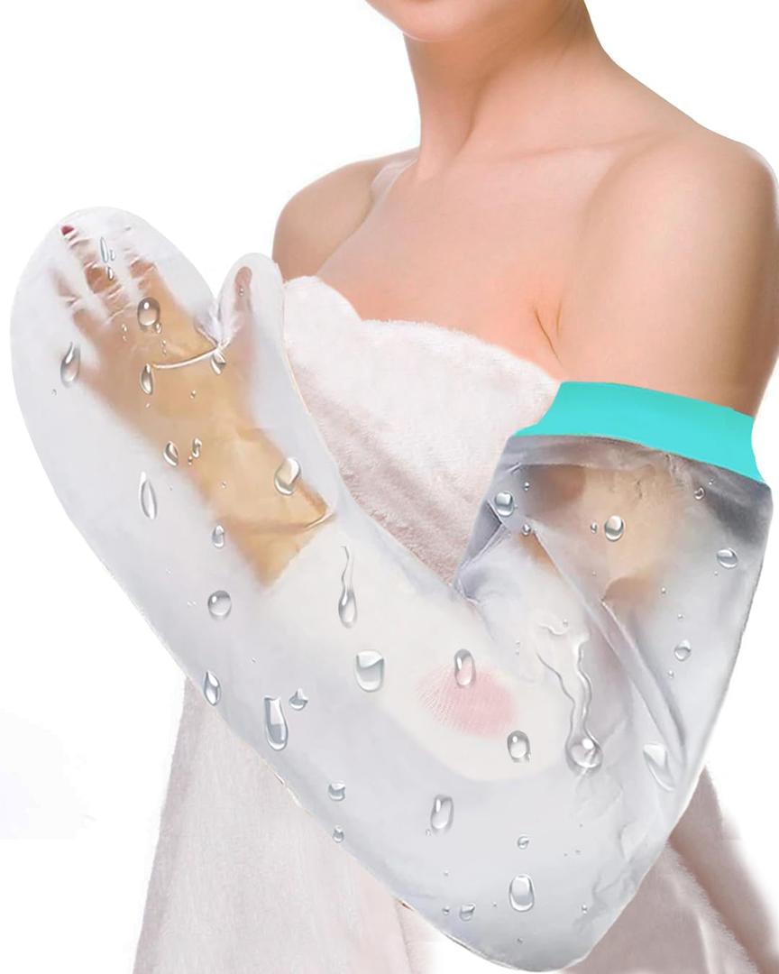 Waterproof Cast Covers for Shower Arm Cast Covers for Shower Adult, Reusable Cast Shower Cover Arm, Soft Comfortable Cast Protector for Bandages, Dressings