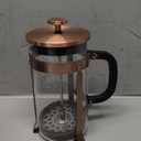 BAYKA 34oz 1 Liter French Press Coffee Maker, Coffee Lover Gifts Basket Set, Heat Resistant Thickened Borosilicate Glass Stainless Steel Brewer, Cold Brew Cafetera Teapot for Kitchen, Copper