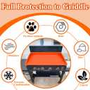 BANGIE 28" Silicone Griddle Mat for Blackstone Accessories - Anti-Warping & UV-Resistant Full-Wrap Cover for 2-Burner Flat Top Grill, Blocks Condensation Rust (Orange)