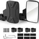 Evermotor UTV Side Mirrors with 1.6" to 2" Roll Cage Bar, 360 Rotate Adjustable ATV Rear View Side by Side Mirror Accessories Compatible with Honda Polaris RZR Ranger Scooter Kawasaki Mule Gator