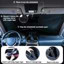 Windshield Sun Shade Umbrella - Car Sun Shade Windshield, Foldable Car Window Shades, Reflector Sunshade Offers Ultimate Sun Protection for Hatchback, Truck, SUV, MPV