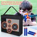 Pokiiulk 600PCS Refill Bullets Fit for Nerf Guns N-Strike Elite Series Blasters Toy Guns Darts with Portable Shooting Practice Target Toy Storage Mesh Bag