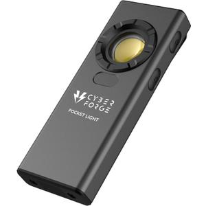 Rechargeable Work Light 1200 Lumen Flat Flashlight - Tactical EDC Flashlight with Magnet and Pocket Belt Clip for Car, Work, Hunting, Outdoors