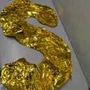 Giant S Alphabet Name Balloon, Gold Self Inflating Custom Letter Balloons Birthday Decor, 40 Inch Helium Mylar Foil Word Balloons Letters for Girls Men Anniversary Party Graduation Decoration Supplies