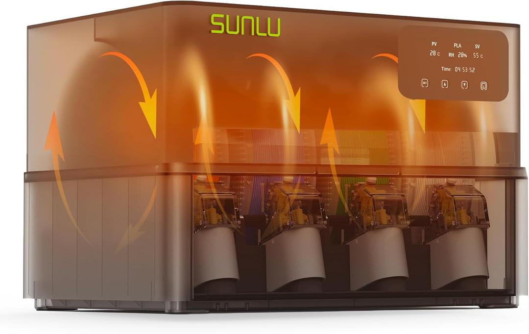 SUNLU AMS Heater, Compatible with Bambu Lab AMS Gen 1, Drying While Printing Filament Dryer, 70C Efficient Heating, Simple Installation, Smart Humidity Control & 4-Spool Large Capacity