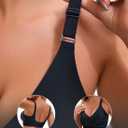 Womens Deep V Bras Wireless Comfortable Bra Supportive No Underwire Bras Tshirt Push Up Bralettes Plunge Seamless Bra (Black, S)