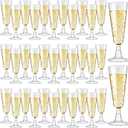 40 Pack Plastic Champagne Flutes, 5.5 OZ Disposable Champagne Glasses Clear Mimosa Flutes for Party, Wedding, Birthday Decorations