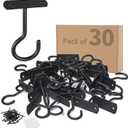 ASZUNE Ceiling Hooks 2.5in 30Pack for Hanging Plants Black