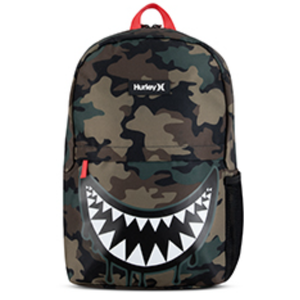 Hurley Men's Graphic Backpack, Green, One Size