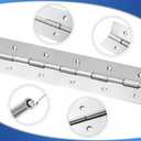 2 x 2Pack Piano Hinge 24 Inch x 2 Inch Wide Continuous Hinges 0.047'' Thick for Heavy Duty Cabinet, Door, Toolbox, Woodworking, Furniture, Silver