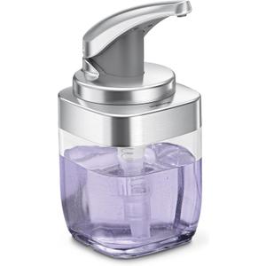 simplehuman 15 fl. oz. Square Push Pump Soap Dispenser, Brushed Nickel