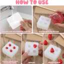 3D Strawberry Silicone Mold, 4 Cavity Strawberry Fondant Chocolate Molds Fruit Theme Baking Tools for Birthday Cake Decoration Cupcake Handmade Soap Ice Cream Candy Clay DIY Crafts