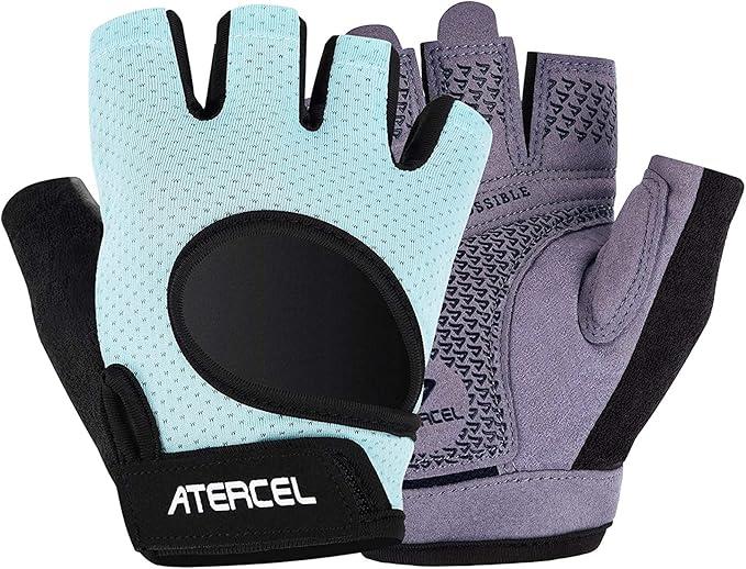 ATERCEL Weight Lifting Gloves Full Palm Protection, Workout Gloves for Gym, Cycling, Exercise, Breathable, Super Lightweight for Mens and Women S