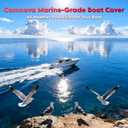 Comnova Boat Cover 20-22 FT - Marine Grade Trailerable Boat Cover Heavy Duty & Waterproof - Fit 20 to 22ft V-Hull, Tri-Hull, Fishing Boats, Runabout, Bowrider, Fish & Ski, and Pro-Style Bass Boats