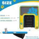 Beyond Marina Dog Pool Ramp - Inflatable Dog Water & Boat Ramp for Lake, Floating Pontoon Dock Ladder with Non-Slip EVA, PUP ON Standard, Extra Large 47" x 39" x 6", Blue/Yellow, Supports 200 lbs
