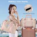 HYC00 Travel Duffel Bag,Carry-on Overnight Weekender Bags for Women,Sports Tote Gym Bag with Wet Pocket