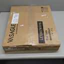 VASAGLE MAEZO Collection - Side Table, 2-Tier Small Round End Table, Nightstand with Tapered Legs, Curved Transitions, for Small Spaces, Living Room, Bedroom, Rustic Walnut ULET283T41