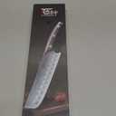 Nakiri Chef Knife, 7.2 Inch Japanese Style Vegetable kitchen Knife, Razor Sharp for Precision Cutting, Damascus Pattern, Ergonomic Full Tang Wooden Handle, Birthday Wedding Cooking Gifts