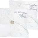 Set of 2 Wedding Kneeling Pillows Cover Embroidered Nuestra Boda Kneeling Pillows (Wedding Pillows)