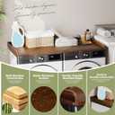 Washer Dryer Countertop,54" W×27.5" D,Walnut, 1 Tier