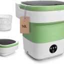 Portable Washing Machine, 16L Upgraded Mini Laundry Machine with Spin Basket, 3 Cleaning Modes Suitable for Small Clothes, Foldable Design Ideal for Home, Campain, Hotel and Apartment
