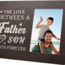 Father Son Picture Frame,8x10 Wood Picture Frame Fits a 4 x 6 Inch Photo, Best Dad Ever Pictures Frames, Table Decorations, Dad Birthday Gift From Son,19