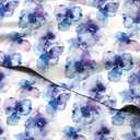 Floral Sheets - Flower Print Bed Sheet Set - 1 Flat, 1 Fitted & 2 Pillowcases w/ Deep Pockets - Comfy, Cozy, Wrinkle & Fade Free - Boho Botanical Bedding - Soft, Breathable & Cooling - King Size Set