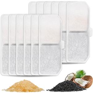 Cat Water Fountain Filters, 12 Pack Pet Filter Replacement Charcoal Filters Compatible with Cat Water Dispenser