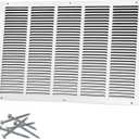 25"W x 16"H [Duct Opening Size] Steel Return Air Grille, Air Return Vent Cover for Ceiling and Sidewall - HVAC Air Vent Covers - [Outer Dimensions: 26.75"W x 17.75"H]