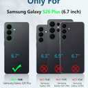 FNTCASE for Samsung Galaxy S26+ Plus Case: with Kickstand | 2 Front Frames | Built-in Screen Protector Military Grade Drop Proof Protection Rugged Protective Phone Case for S26 Plus 6.7 Inch Black