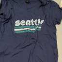 Womens Seattle Washington Three Stripe Vintage Weathered V-Neck T-Shirt, Size S