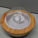 280ml Glass Essential Oil Diffuser Wood Grain Base Air Aroma Diffusers for Aromatherapy Cool Mist Humidifier with Safe Auto Shut-Off and 7 Color LED Night Lights for Home Office Room (Gold)