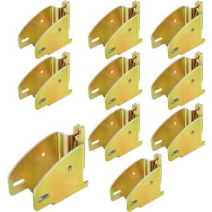 Eapele E-Track Wood Beam End Socket Accessories, Zinc-Coated Steel, Fit with 2x4 2x6, Add Removable Load Lock Bars to E-Track Cargo Area (10pcs)