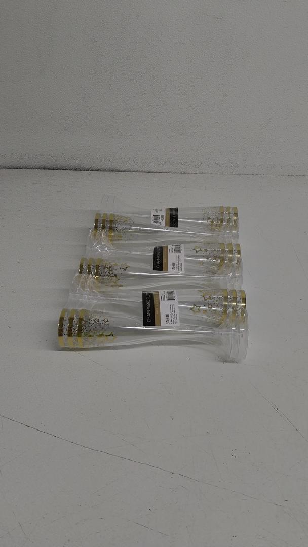 PRINTED CHAMPAGNE FLUTE 6PC 18pcs