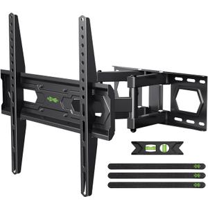 USX MOUNT TV Wall Mount for 32-74 inch Flat Screen/LED/4K up to 110lbs, Full Motion TV Mount Bracket with Swivel & Tilt Articulating Dual Arms, Max VESA 400x400mm, Fits 12/16" Wood Studs