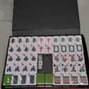 Mahjong Tile Set, 146pcs Chinese Mahjong Set Quality Mah Jong Tiles with Exquisite Storage Box Easy to Carry, Instructions Include Mah Jongg Sets for Family & Friends Gatherings