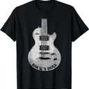 Rock and Roll Guitar Vintage ROCK Music T-Shirt, S