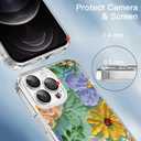 OOK Magnetic for iPhone 12 Pro Max Case [Compatible with Magsafe] Retro Oil Painting Printed Pattern Hard Back for iPhone 12 Pro Max, Glitter Flower (6.7")