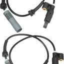 Motoforti Front Left Right ABS Sensor Wheel Speed Sensor, for BMW 318i 1992-1998, Plastic, No.34521163027/34521163188/34521165519, Black, 2pcs