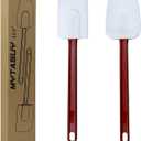 13.5 INCH Silicone Spatulas Heat Resistant Heavy Duty Rubber Spatulas Commercial Spatulas Set for Kitchen Use Silicone Cooking Utensils Sets of 2