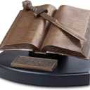 Lighthouse Christian Products Word of God Sword Bronzelike Finish 8.25 x 4 Hand-Cast Resin Mounted Sculpture