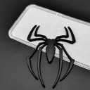 6 x 2 Pcs 3D Spider Shape Chrome Emblem Badges Sticker for AirPods Max Decoration for All Universal Car Vehicle, Truck, Motorcycle, RV, Scooter, SUV, Door, Window Decor (Black)