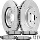 SCITOO Brake Kit Front Brake Rotors and Ceramic Brake Pads fit for 2011-2018 for Ford Explorer/for Ford Flex/for Ford Taurus/for Lincoln MKT,2011-2012 for Lincoln MKS