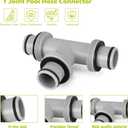 Filter Pump Hose Connector, Kardeep T Joint Pool Hose Connector 1.5 to 1.5, Hose Connector Coupling for Pool Hose Adapter and Filter Pumps - 3 Interfaces
