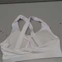RUNNING GIRL Sports Bra for Women, Criss-Cross Back Padded Strappy Sports Bras Medium Support Yoga Bra with Removable Cups M White